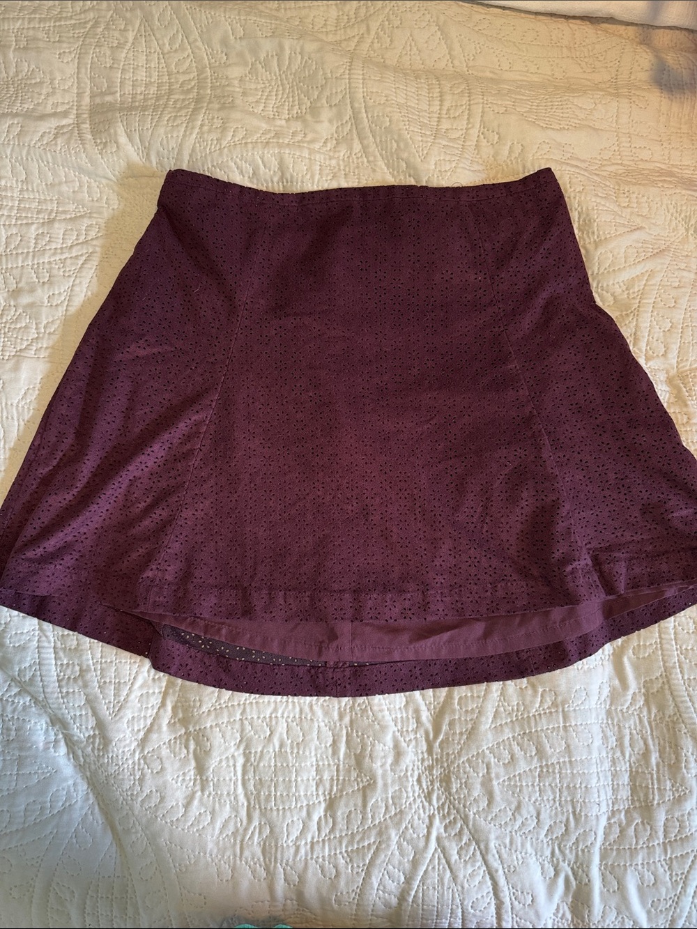 Express Burgundy Eyelet shirt